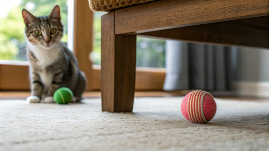 Keep Cat Toys Out From Under Furniture
