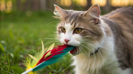 Why Cats Lick Feather Toys: Instincts & Safe Play