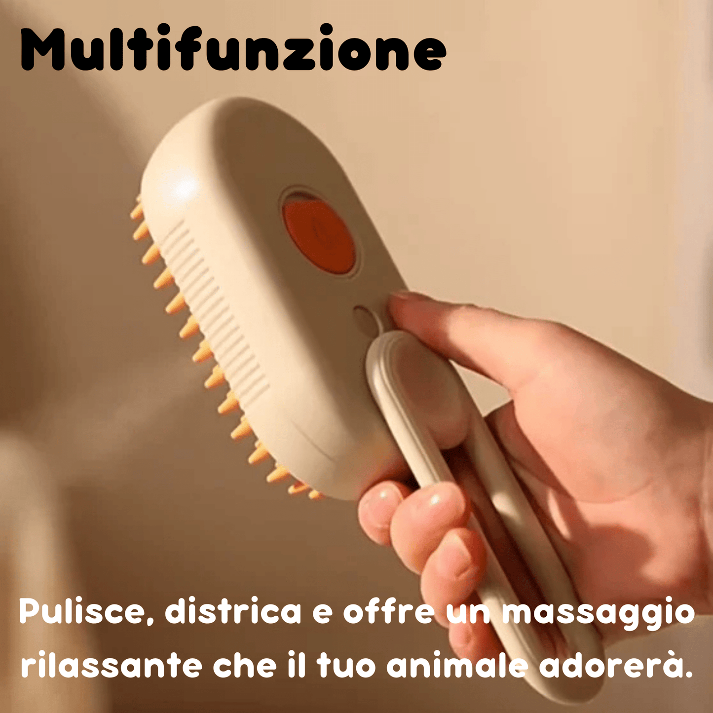 Spazzola a Vapore per la cura del pelo del gatto