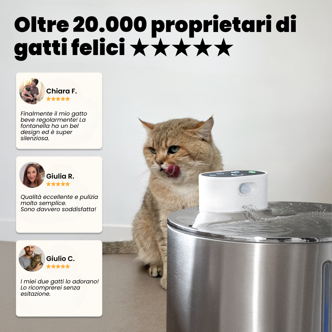 AquaFlow Silent 4.0L – Cat Fountain
