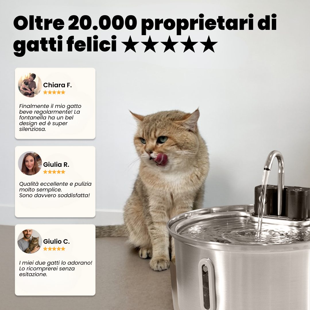 AquaFlow Sense 3.2L – Cat Fountain