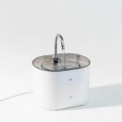 PureFlow™ Fontana d'Acqua per Gatti in Acciaio Inox - Ultra Silenziosa, Automatica e Filtrata