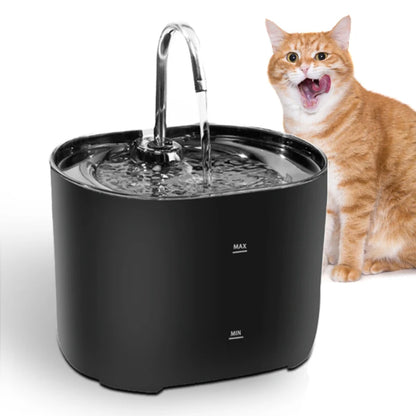 PureFlow™ Fontana d'Acqua per Gatti in Acciaio Inox - Ultra Silenziosa, Automatica e Filtrata