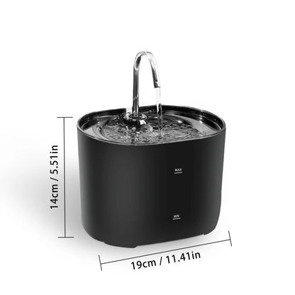 PureFlow™ Fontana d'Acqua per Gatti in Acciaio Inox - Ultra Silenziosa, Automatica e Filtrata